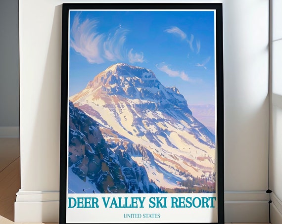 Explore Deer Valley Deer Valley And Bald Mountain Travel Posters Captivating Wall Art From Utahs Iconic Deer Valley Ski Resort
