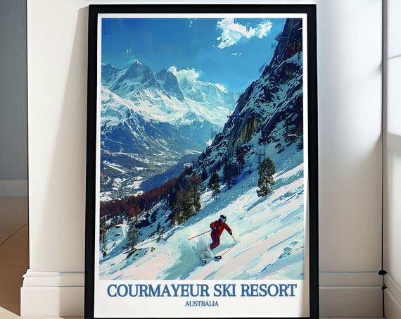 Courmayeur Italy Ski Adventures Italian Alps Ski Resort Art Art Prints From Italys Finest Resorts
