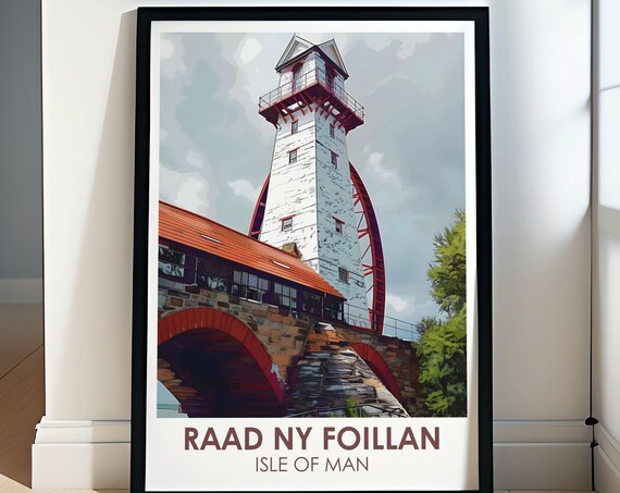 Raad Ny Foillan Laxey Wheel Victorian Waterwheel Isle Of Man Poster
