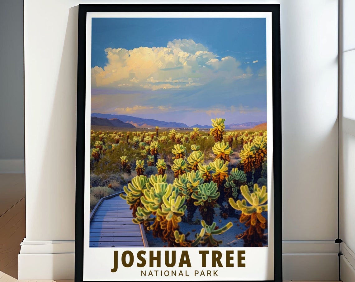 Joshua Tree National Park Cholla Cactus Garden Boardwalk Poster