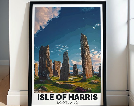 Callanish Standing Stones Ancient Megaliths Golden Hour Hebrides Poster