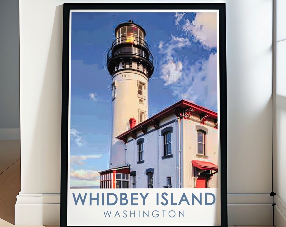 Admiralty Head Lighthouse at Fort Casey on Whidbey Island Poster