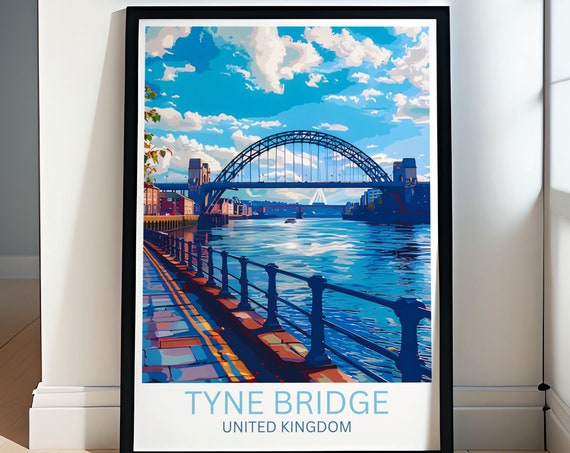 Explore Gateshead Sage And Tyne Bridge Through Vintage Travel Prints Quayside Art River Tyne And Newcastles Bridges