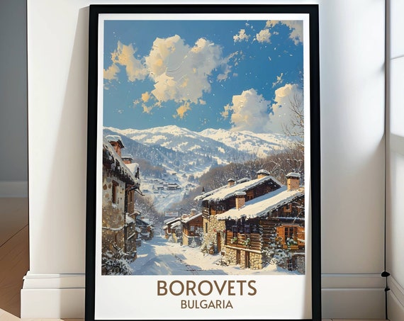 Borovets And Bansko Ski Posters Vintage Vibes From Bulgarias Bulgaria Travel Prints