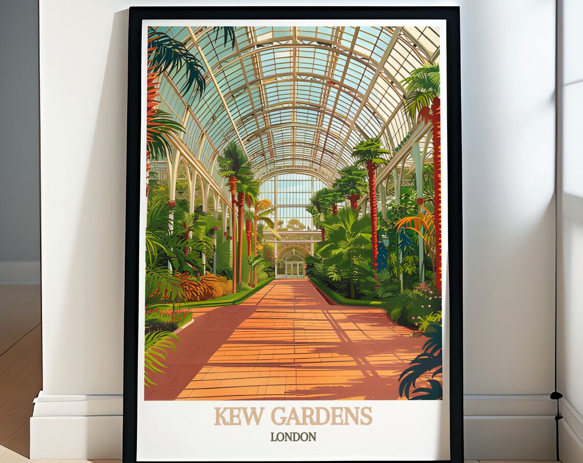 Kew Gardens Temperate House Palm Greenhouse Interior London Poster
