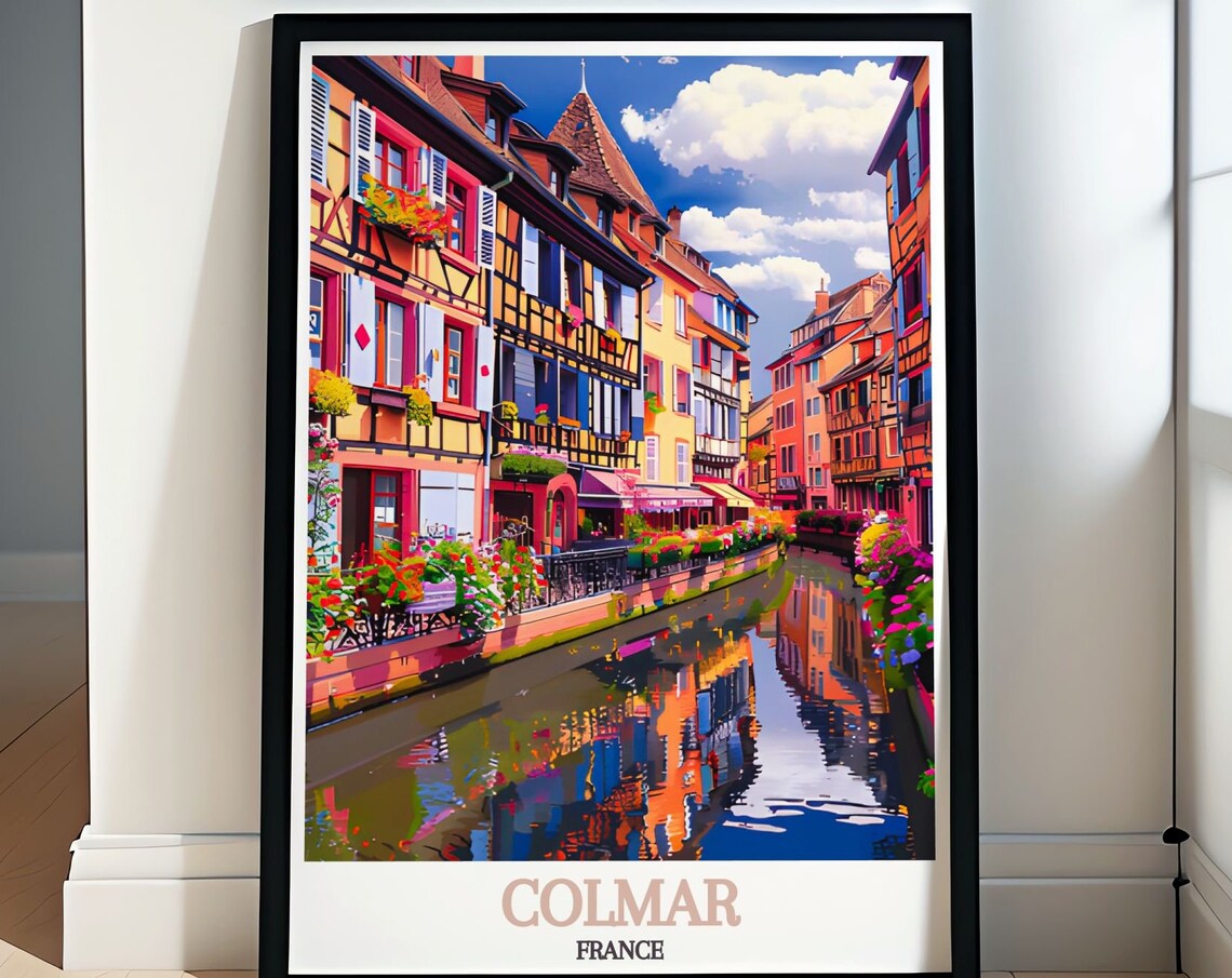 Colmar France La Petite Venise Canal Half-Timbered Houses Poster
