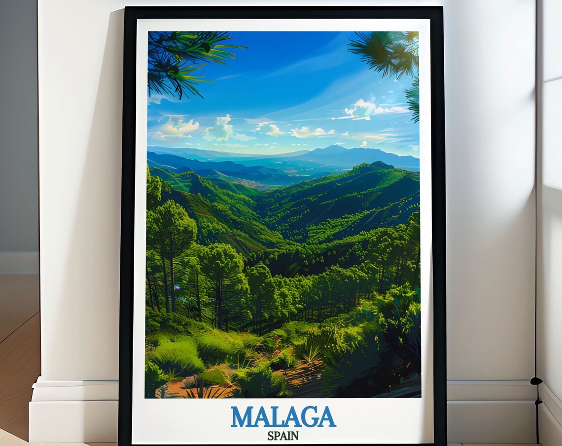 Malaga Montes Natural Park Pine Forests Mountain Vista Spain Poster