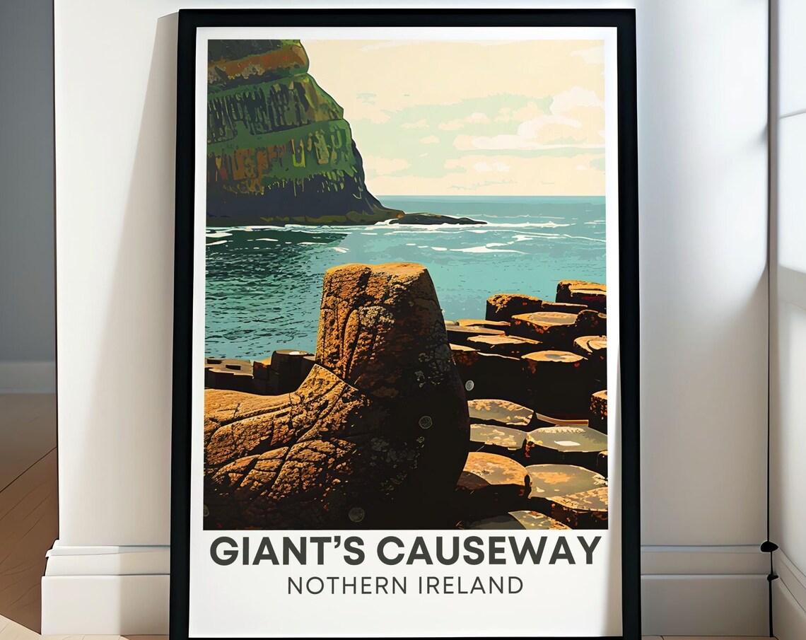 Giant's Causeway Northern Ireland Ancient Basalt Columns Coast Poster