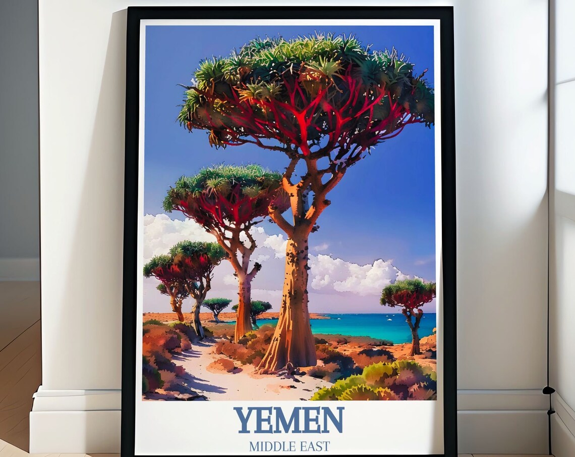Yemen Dragons Blood Trees And Detwah Lagoon Art Print
