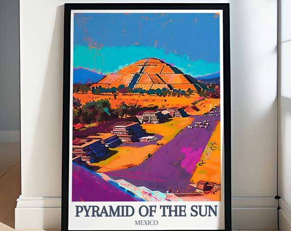 Pyramid Of The Sun Wall Art Teotihuacan Avenue Of The Dead Art Quetzalcoatl Temple Posters Quetzalcoatl Temple Decor