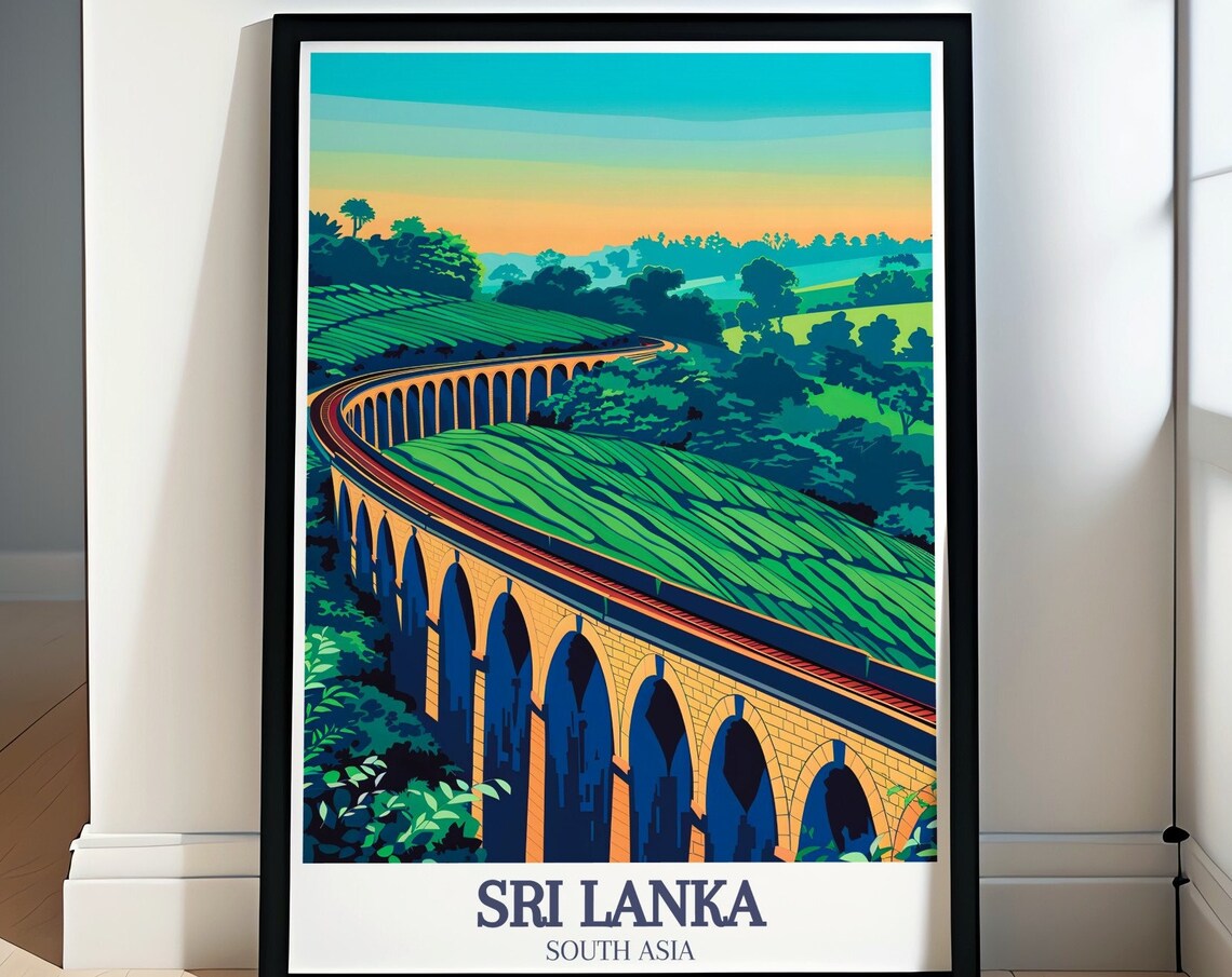 Sri Lanka Nine Arch Bridge Sunset Tea Country Viaduct Poster