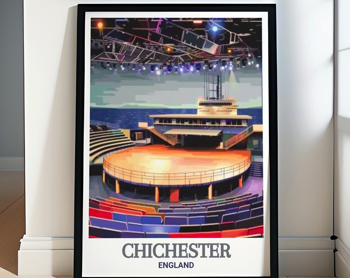 Chichester England Festival Theatre Round Stage Interior Poster