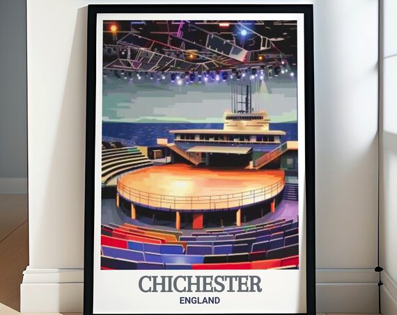 Chichester England Festival Theatre Round Stage Interior Poster