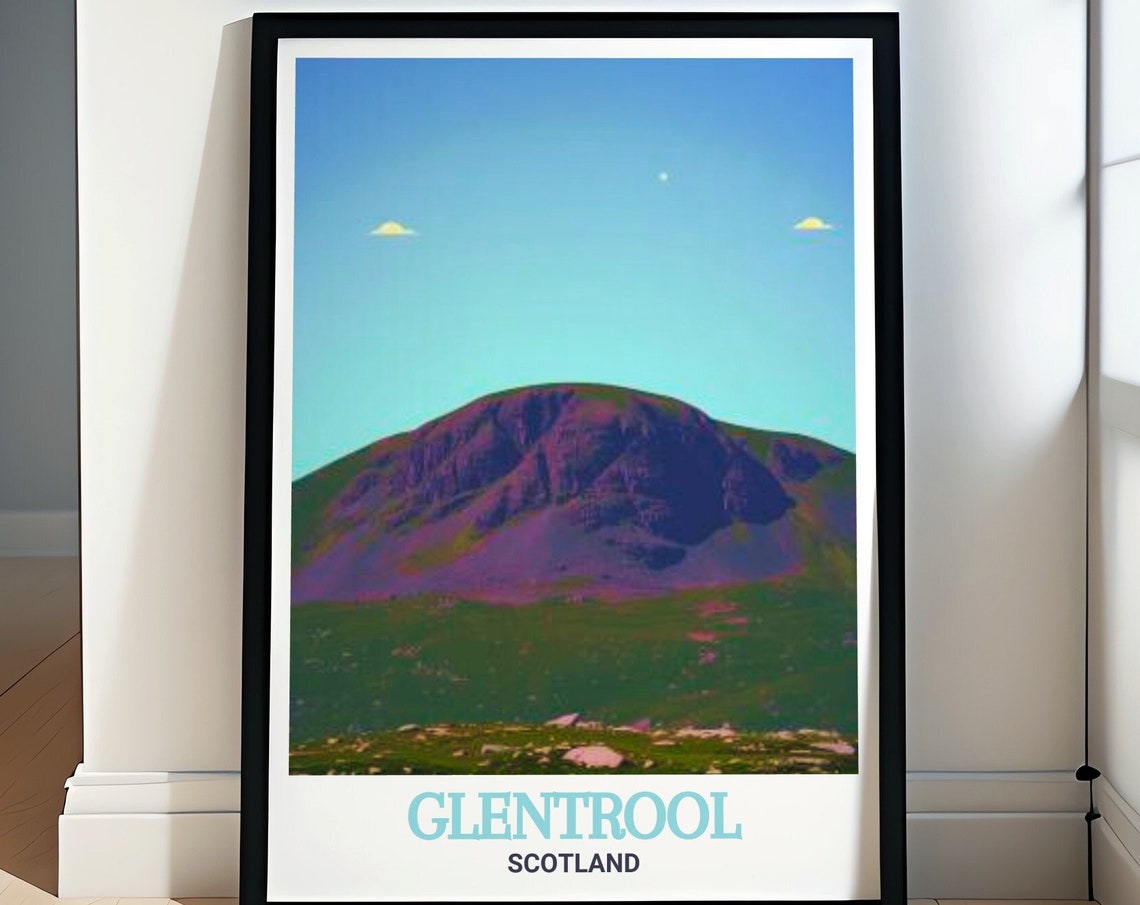 Glentrool Scotland Merrick Mountain Summit Under Blue Sky Poster