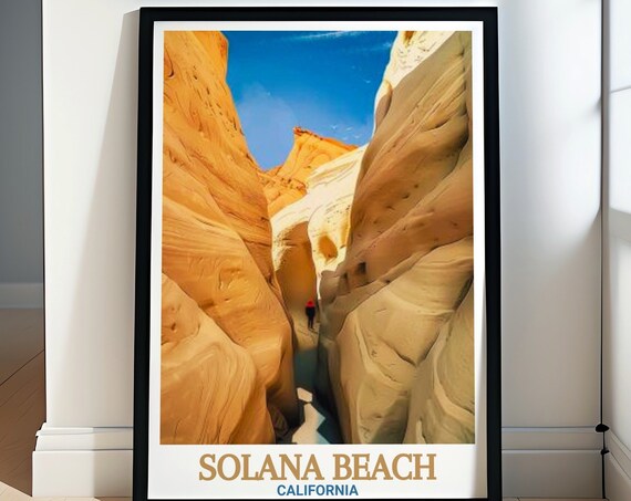 Solana Beach California Annies Canyon Trail Slot Canyon Travel Poster