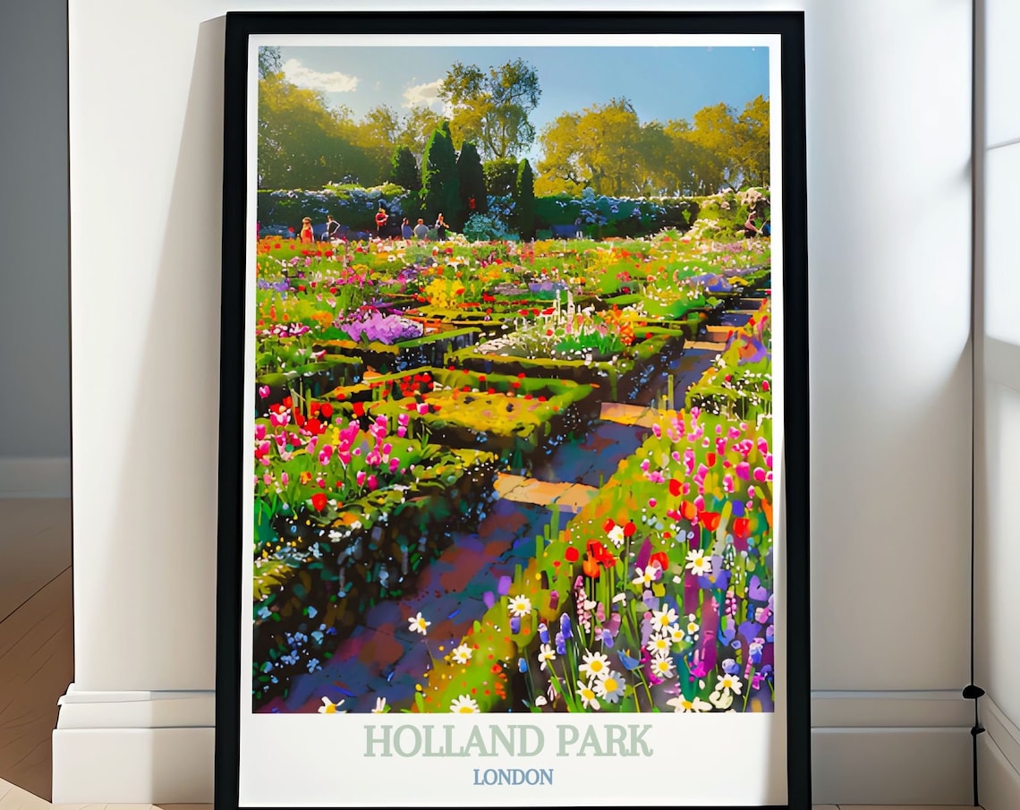 Holland Park Summer Flower Garden Beds In London Travel Poster