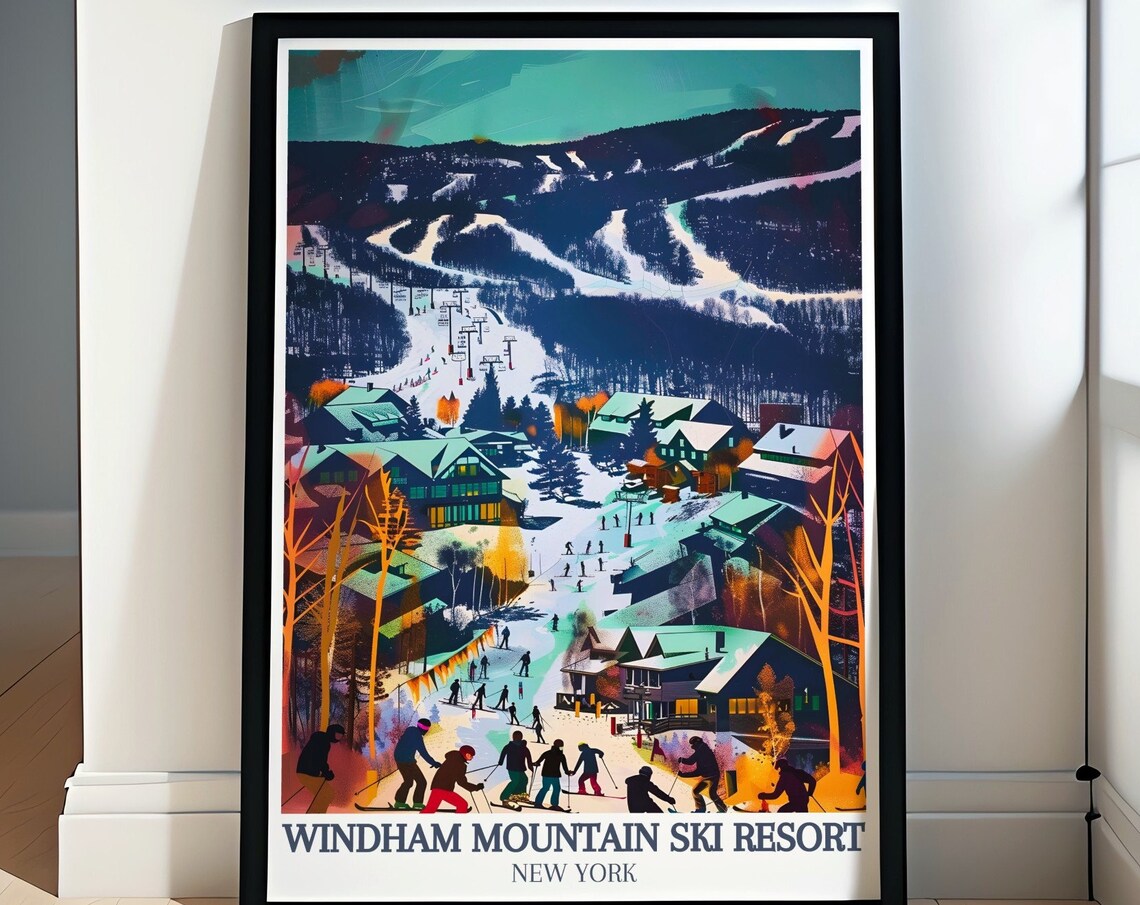 Windham Mountain Resort Travel Poster, Catskill Mountains