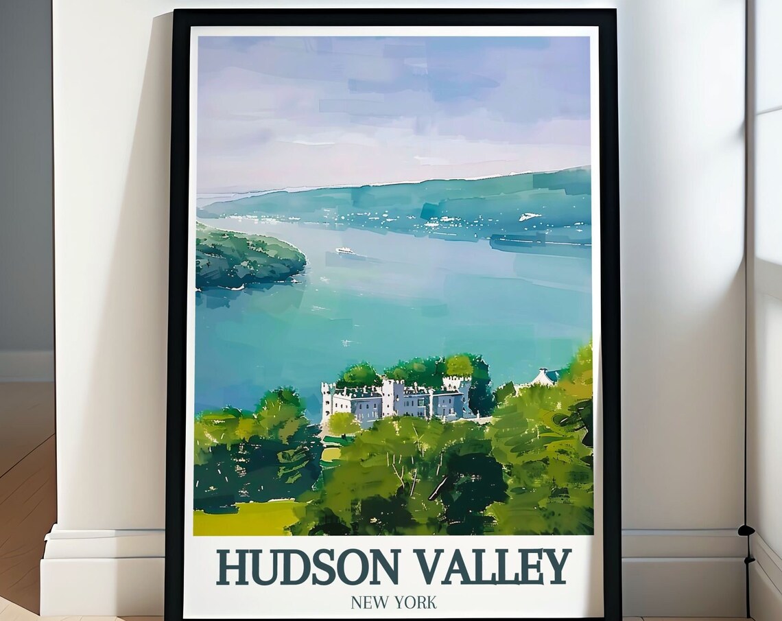 Hudson Valley New York Hudson River Estate Scenic View Poster