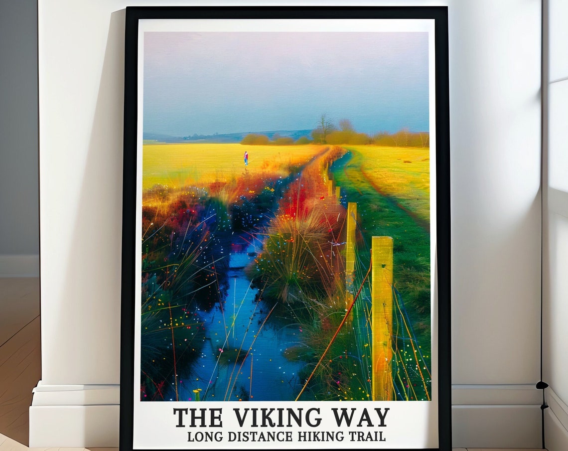Viking Way Hiking Trail Posters Lincolnshire Long Distance Walk Print Lincolnshire Travel Prints Viking Way South Of Tealby Art