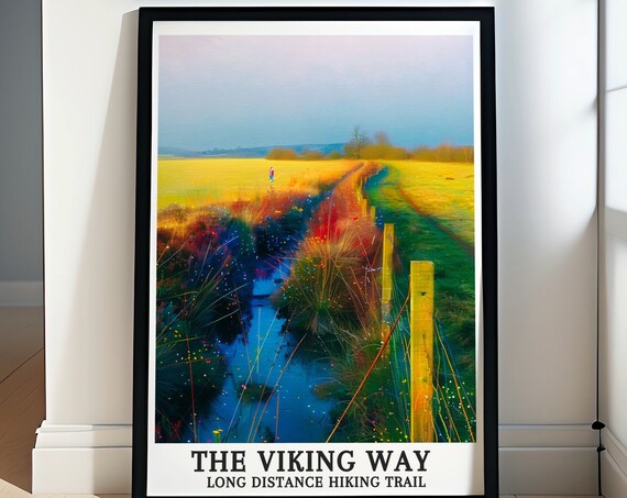 The Viking Way Long Distance Hiking Trail Golden Meadow Poster