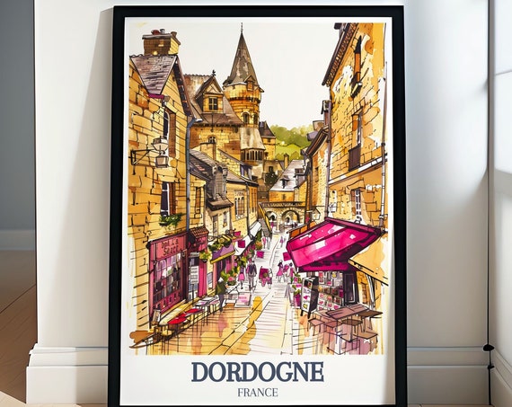 Dordogne Travel Print Sarlatlacanda Cathedral Of Saintsacerdos Poster Sarlatlacanda Cathedral Print