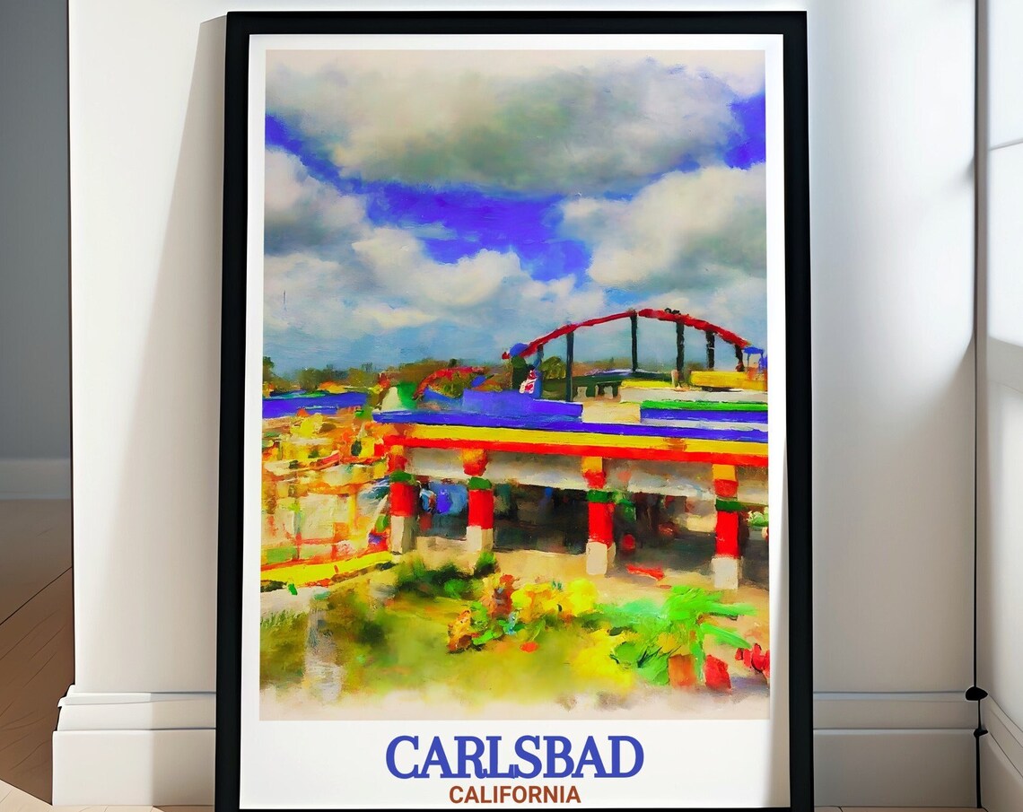 Carlsbad California LEGOLAND Resort Family Theme Park Travel Poster