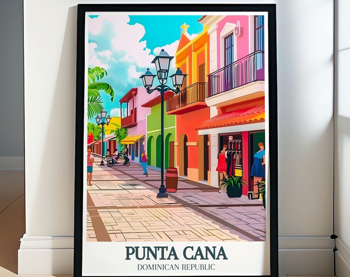 Punta Cana Avenida Espaa And Downtown Travel Poster