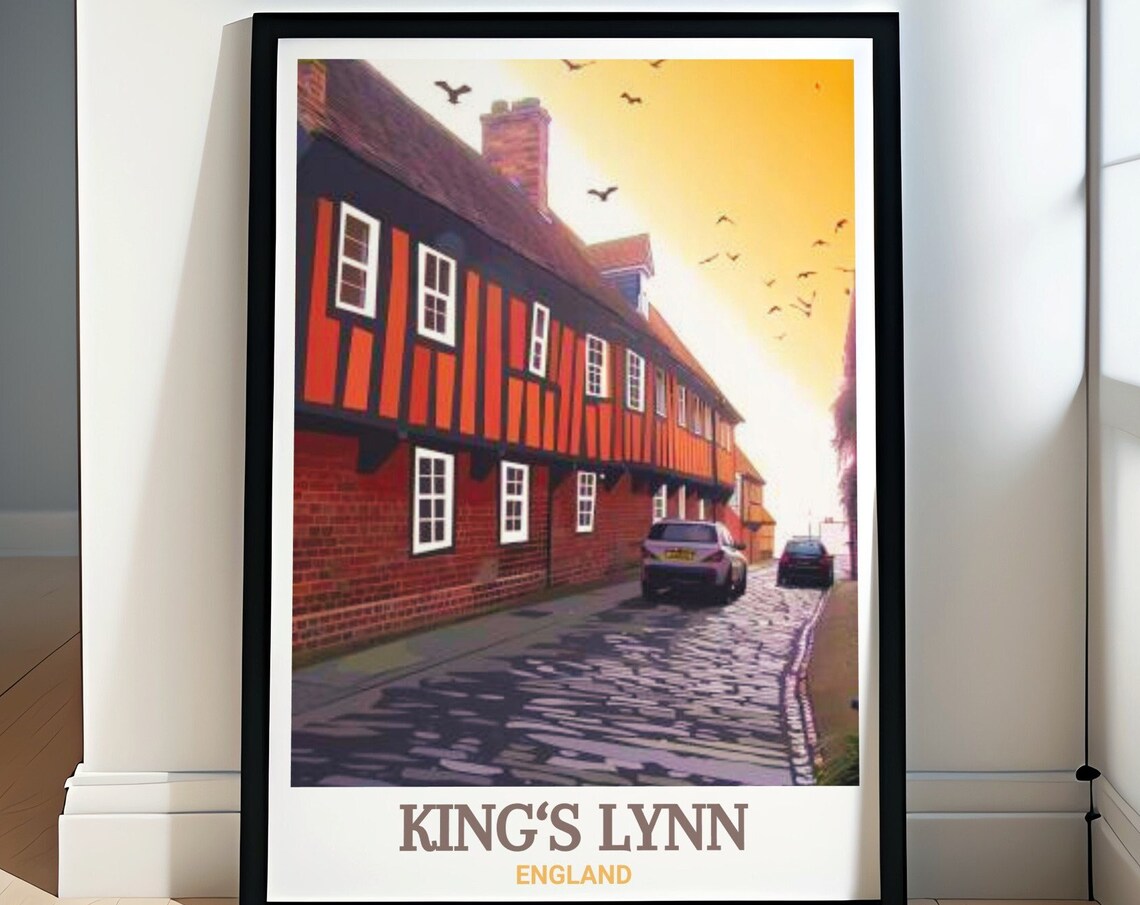 King's Lynn England Hanseatic Warehouse Sunset Travel Poster