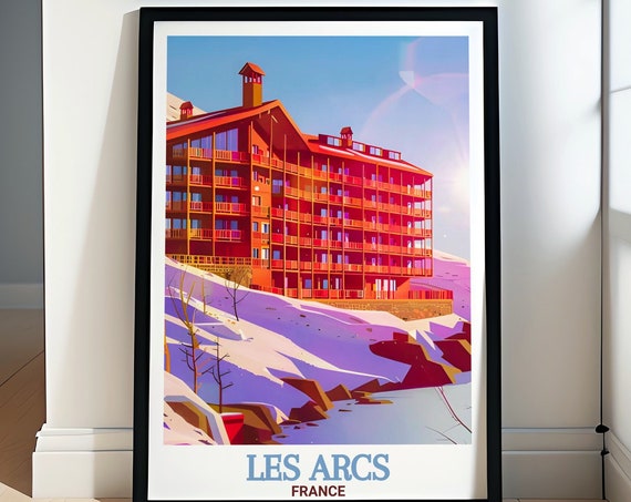 Les Arcs Wall Art Windermere Aiguille Grive Ski Resort Artwork Les Arcs Art Decor And Ski Resort Gifts Les Arcs Travel Poster