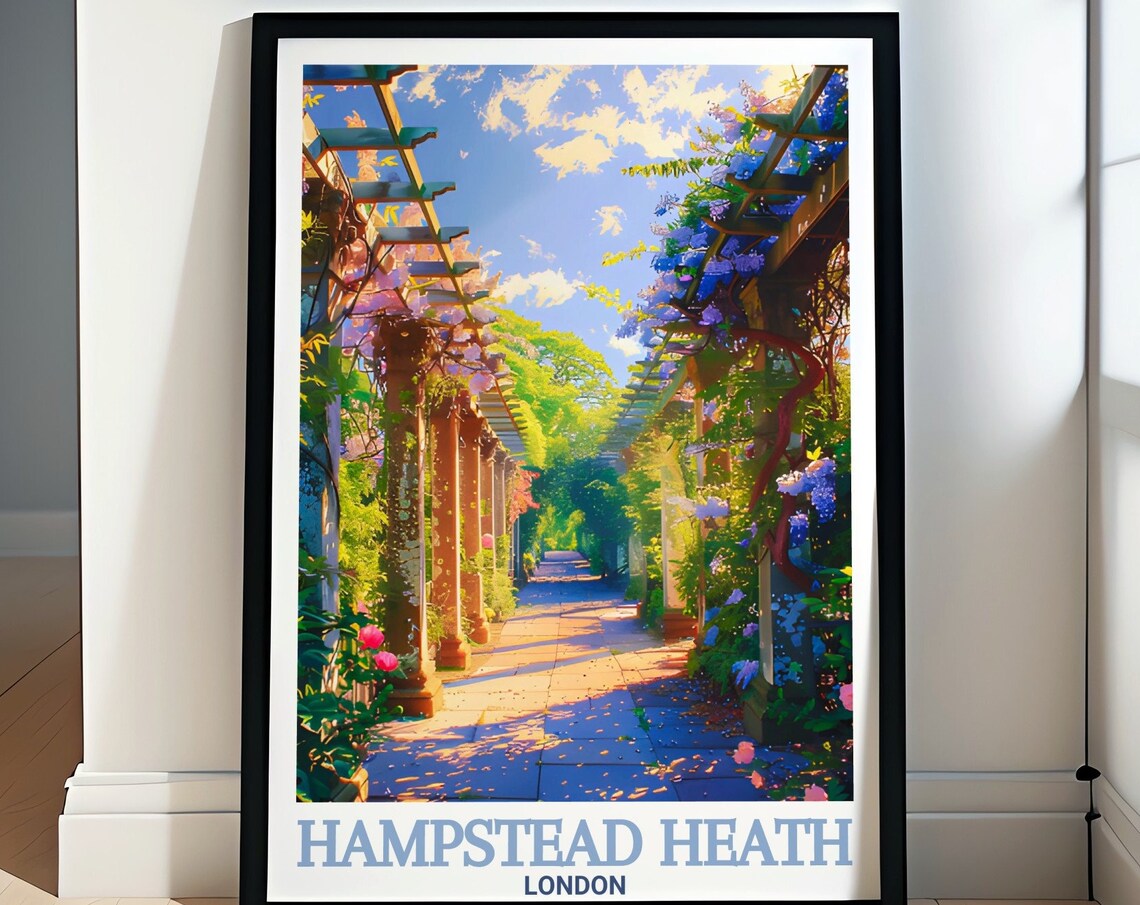 Hampstead Heath Pergola and Hill Garden Art Print