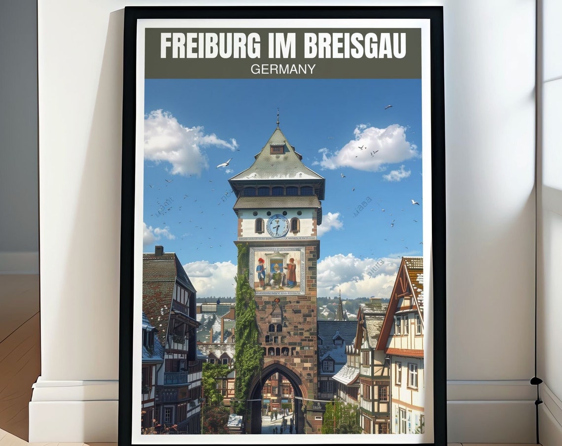 Germany Freiburg im Breisgau Schwabentor Gate Tower Old Town Poster