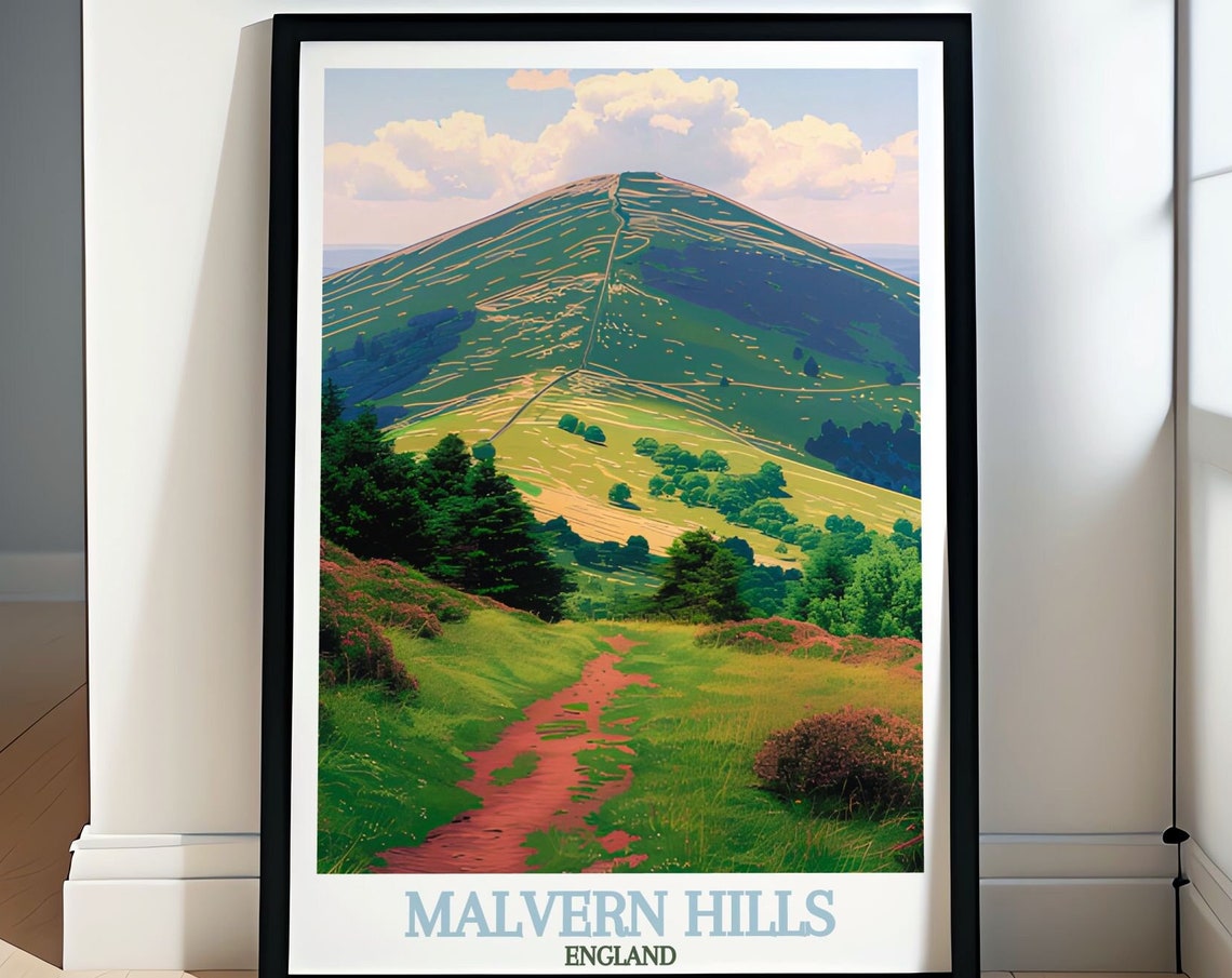 Malvern Hills England Worcester Beacon Hiking Trail Summit Poster