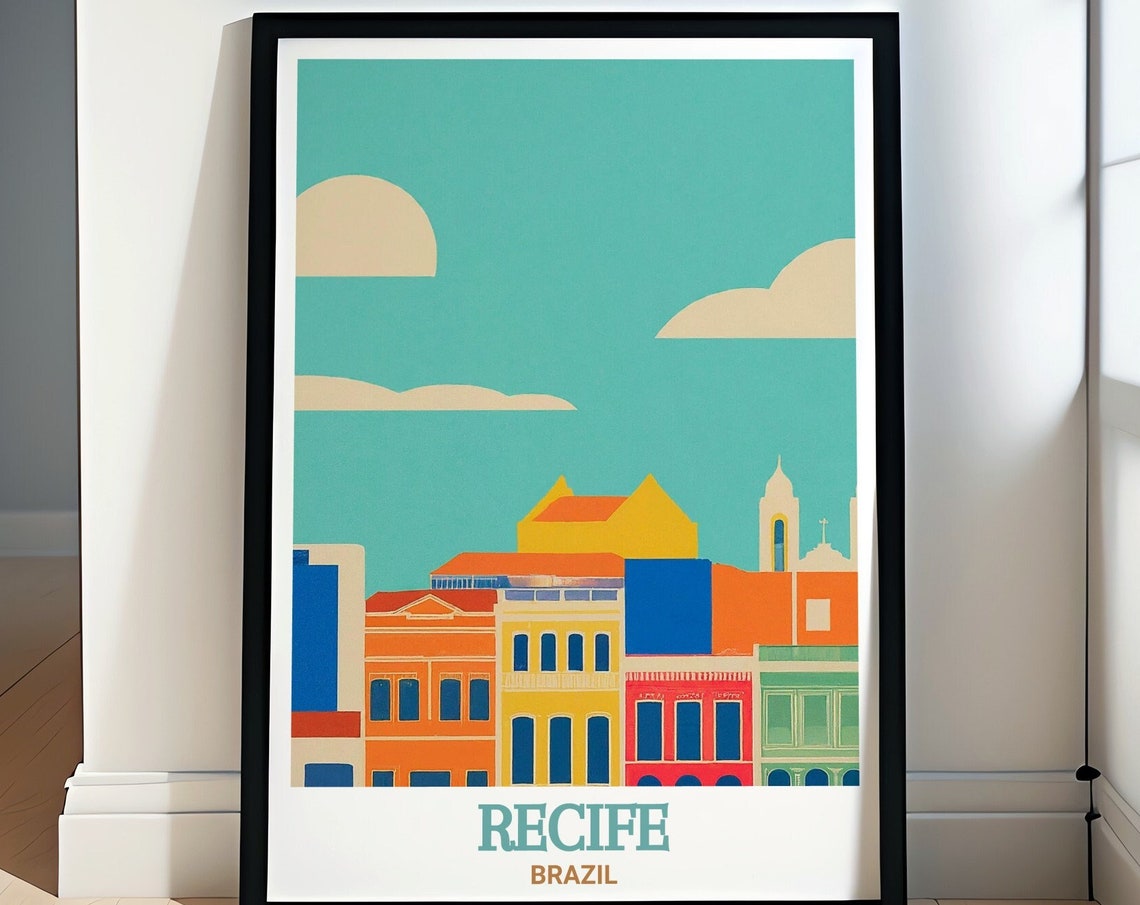 Recife Travel Art Recife Antigo Decor Recife Antigo Art Brazil Art And Gifts For Travel Lovers Recife Travel Poster Recife Prints