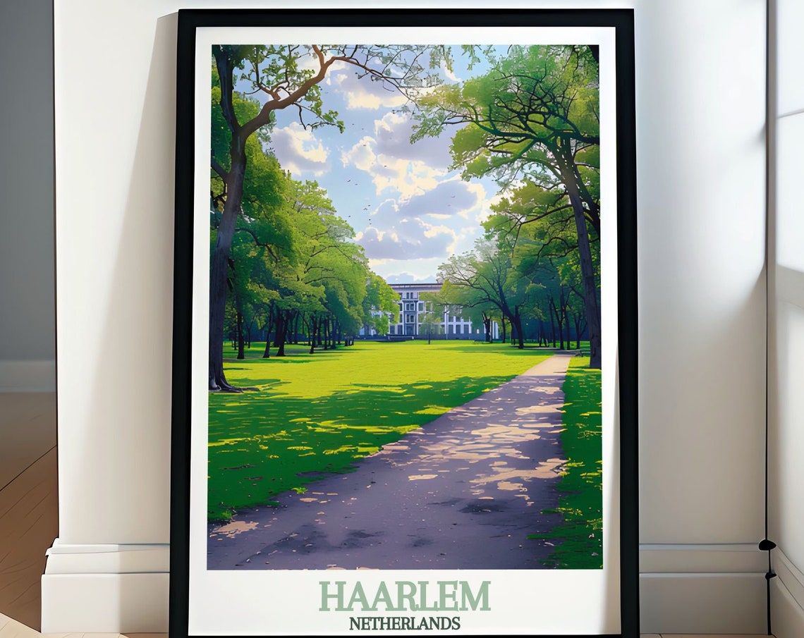 Haarlem Kenaupark Tree Lined Avenue Green Lawn Summer Poster