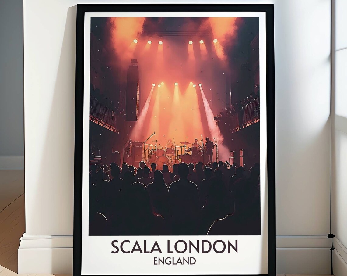 Scala London Live Music Concert Crowd Bathed In Red Lights Poster