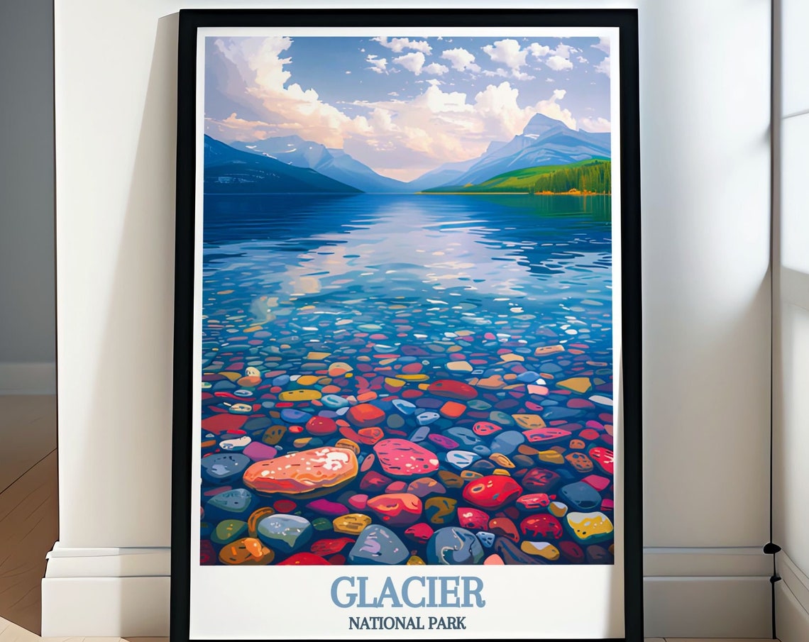 Glacier National Park Print Art Of Glacier National Park And Lake Mcdonald Travel Print Of Glacier National Park