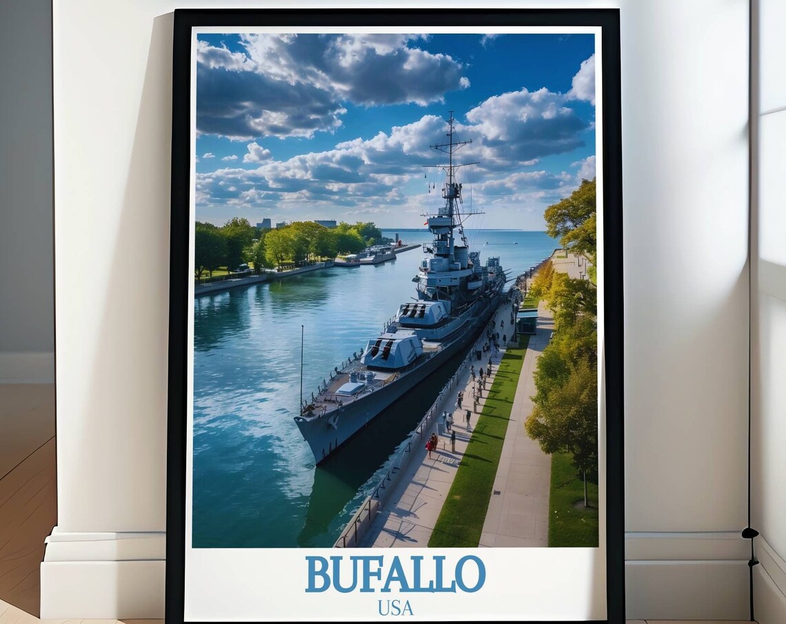 Buffalo USA Naval Military Park Battleship On The Waterfront Poster