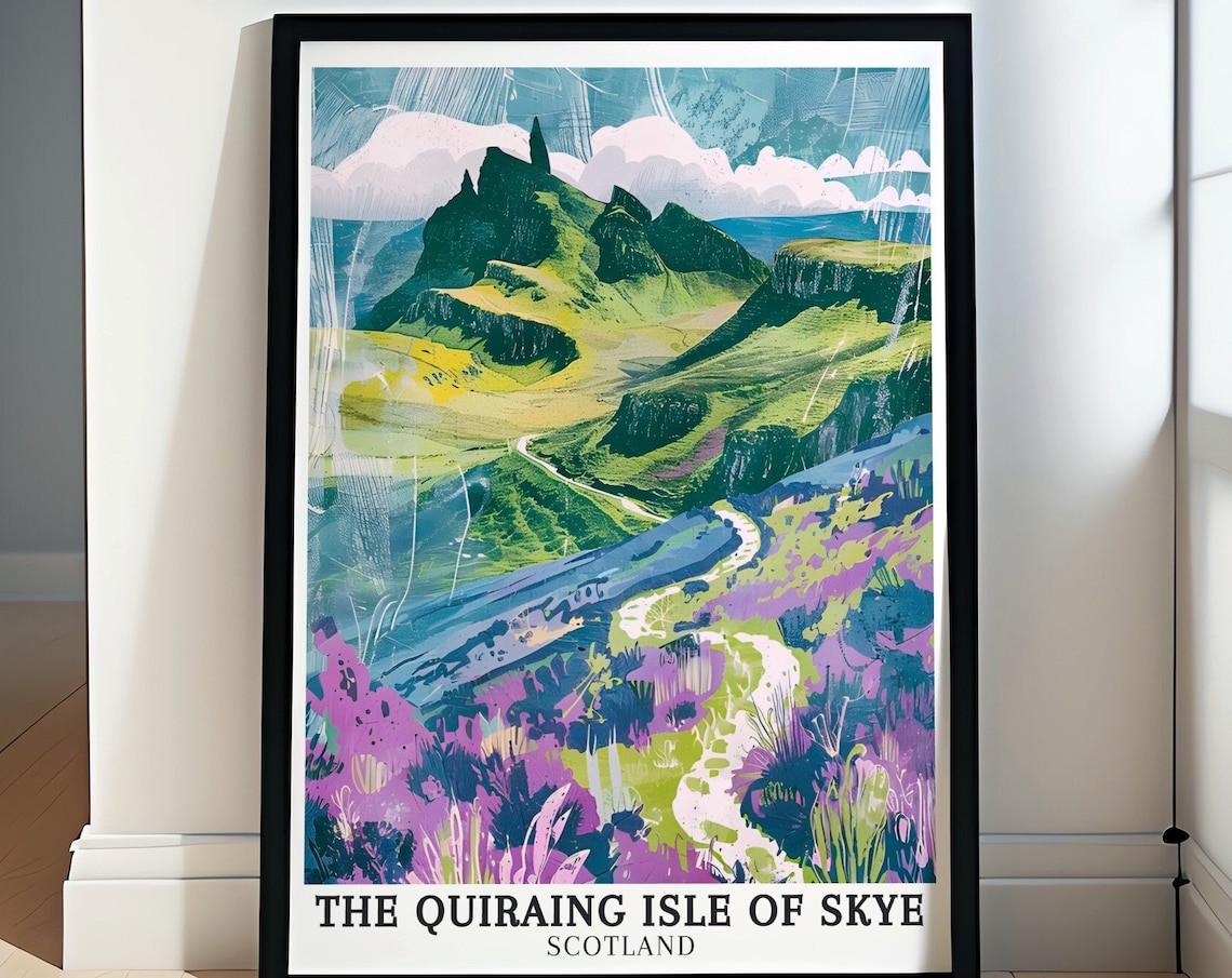 The Quiraing Isle Of Skye Wall Art The Table The Quirang Hiking Trail Decor The Quiraing Isle Of Skye Travel Poster