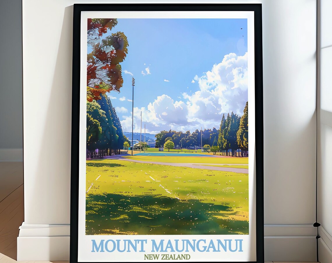 Mount Maunganui Blake Park Green Sports Fields New Zealand Poster