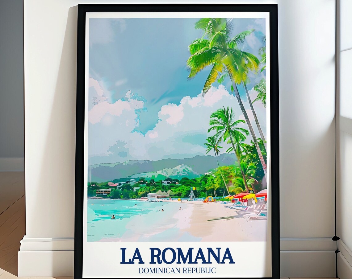 La Romana Dominican Republic Palm Beach Bright Tropical Day Poster