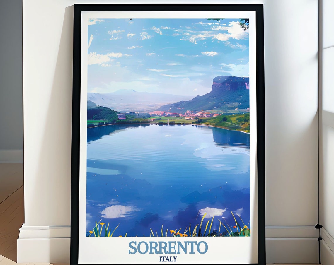 Sorrento Travel Poster Lake Averno Travel Poster Sorrento Poster And Lake Averno Print Sorrento Travel Print And Lake Averno Poster