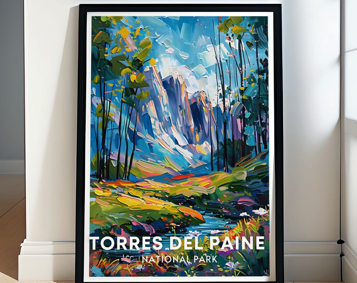 Torres Del Paine National Park Poster Travel Poster Of Glaciar Gray Glaciar Gray Art From Torres Del Paine