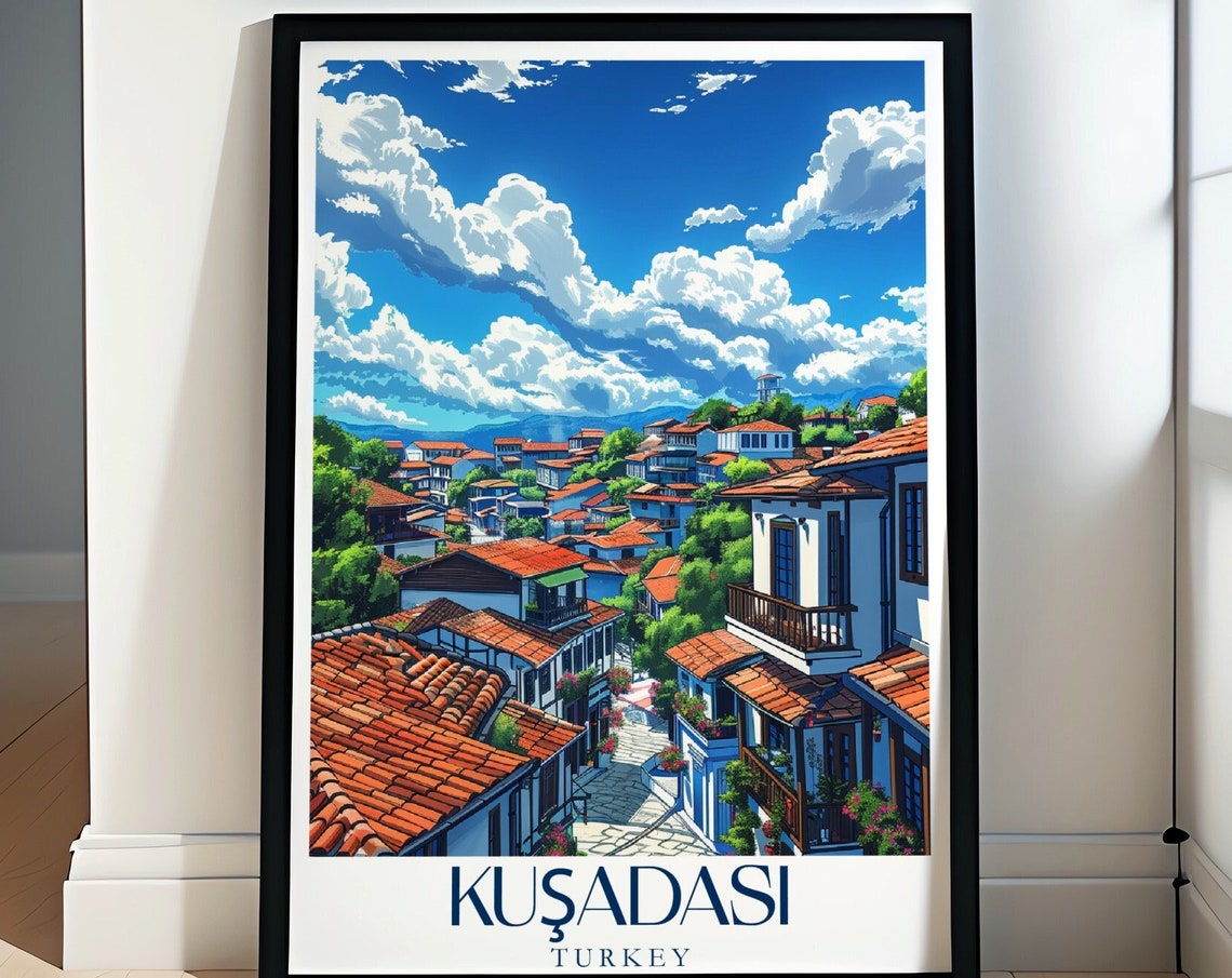Kusadasi Travel Poster Kuadas And Irince Prints Turkey Travel Gifts And Decor Irince Travel Prints For Your Home