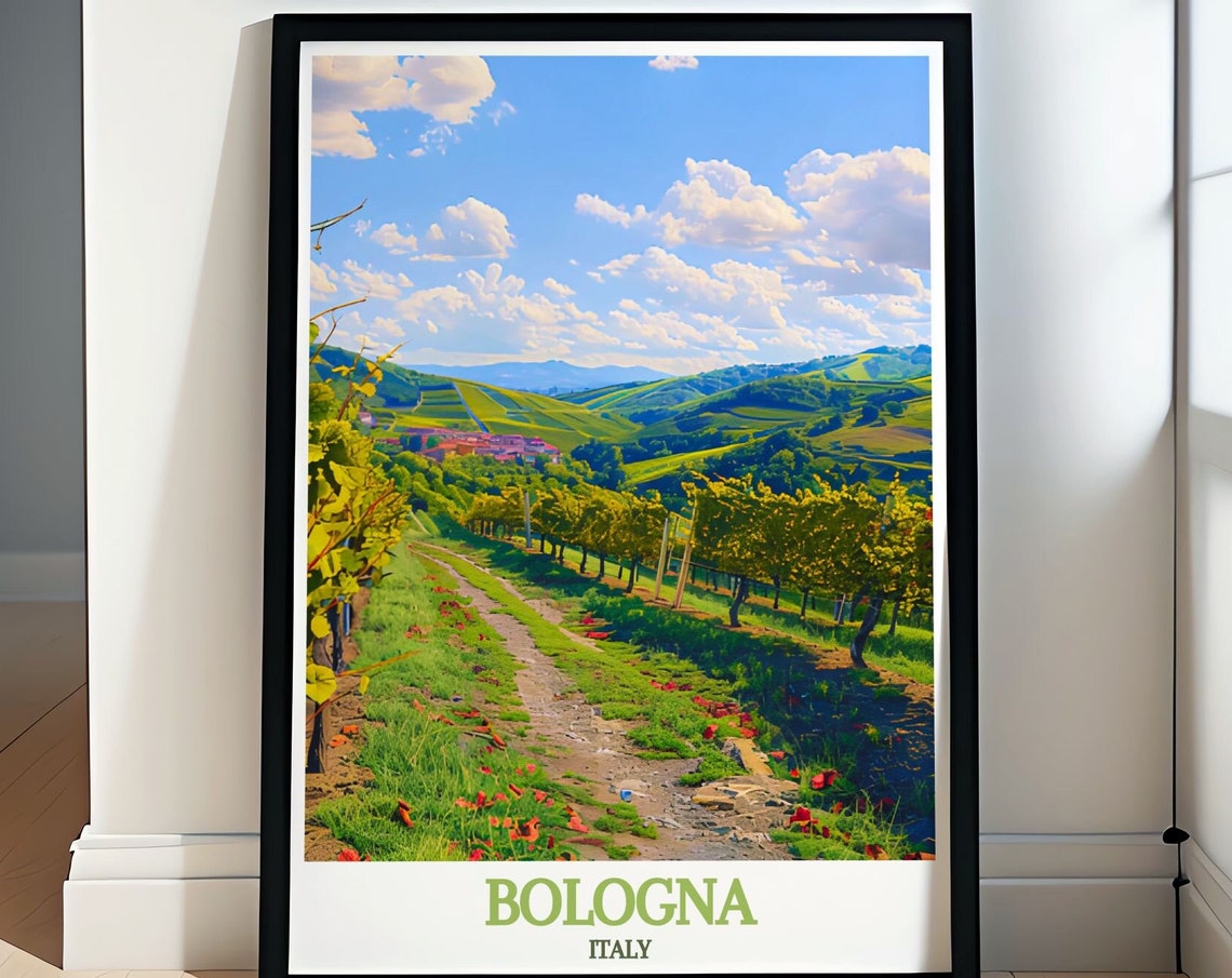 Bologna Italy Colli Bolognesi Vineyard Rolling Hills Sunlight Poster