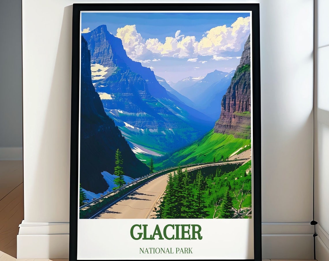 Glacier National Park Going To The Sun Road Mountain View Poster
