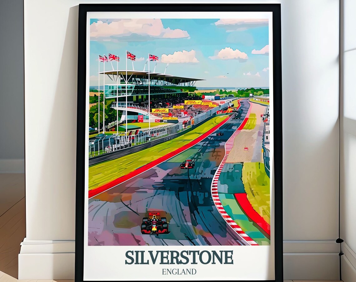 Historic Silverstone Circuit British Grand Prix Race Day Poster