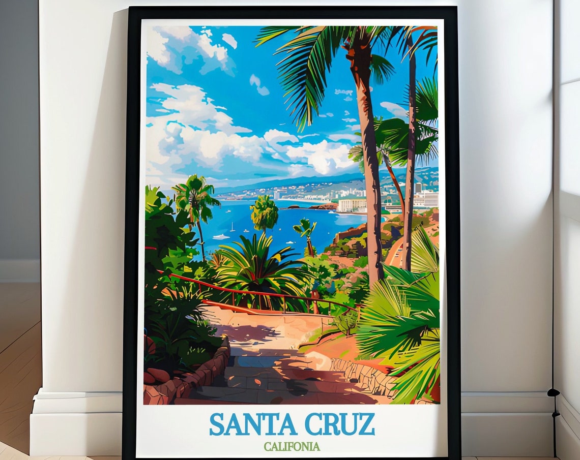 Santa Cruz Travel Poster Posters And Prints Of Palmetum De Santa Cruz Santa Cruz Decor Art Prints Of Palmetum De Santa Cruz