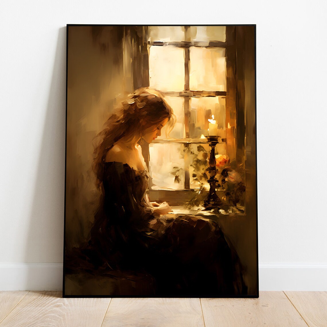 Moody Woman Portrait, Victorian Vintage Art Print