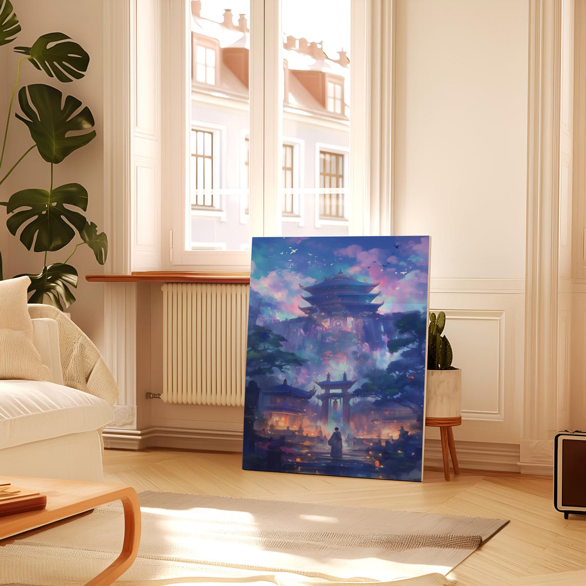 Anime Floating Temple Twilight Torii Gate Mystic Sky Dream Poster - Image 3