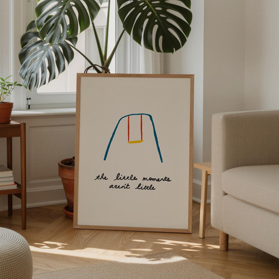 The Little Moments Arent Little Nursery Quote Sweet Gift Poster